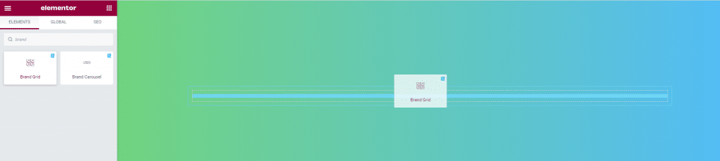 Brand Grid widget inserting