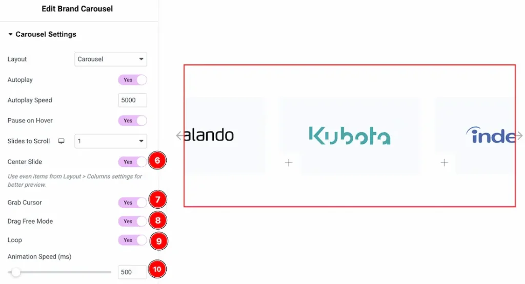Carousel Settings 02 - BdThemes