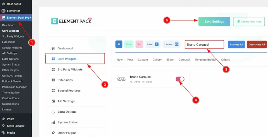 How to use the Brand Carousel widget by Element Pack