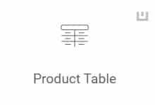 product table - BdThemes