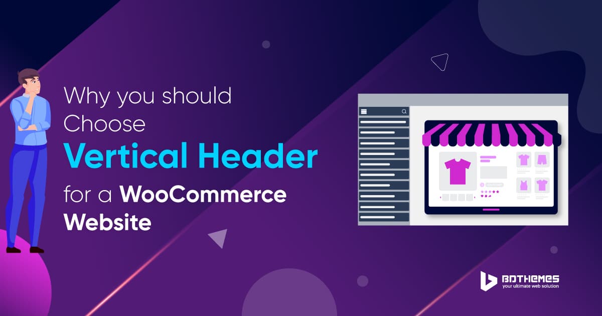 why you should choose vertical header for a WooCommerce website