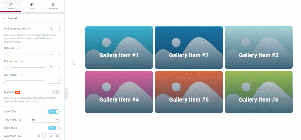 Flame gallery widget by Pixel Gallery addon for Elementor 1 - BdThemes