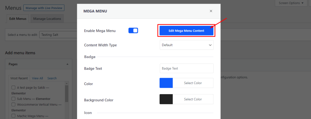 Inserting sub menu widget for sub menu design customizations 2 - BdThemes