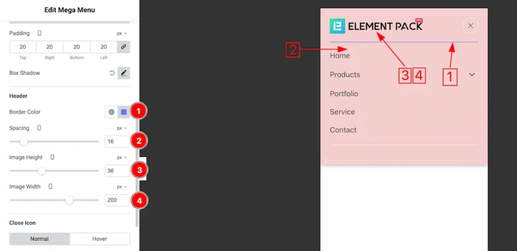 Offcanvas Header - BdThemes