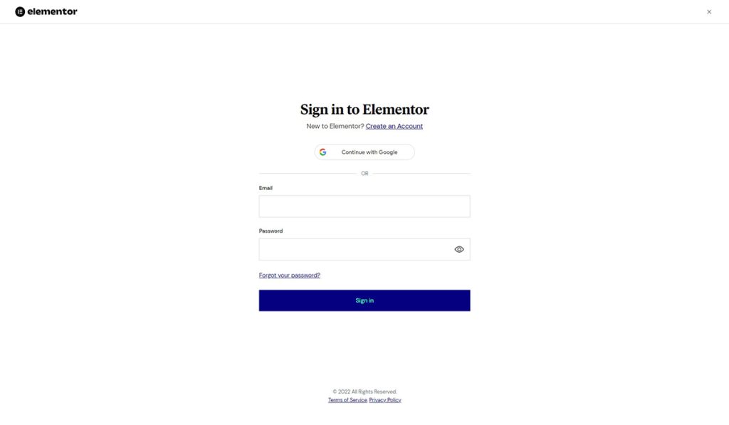 21 sign in to elementor - BdThemes