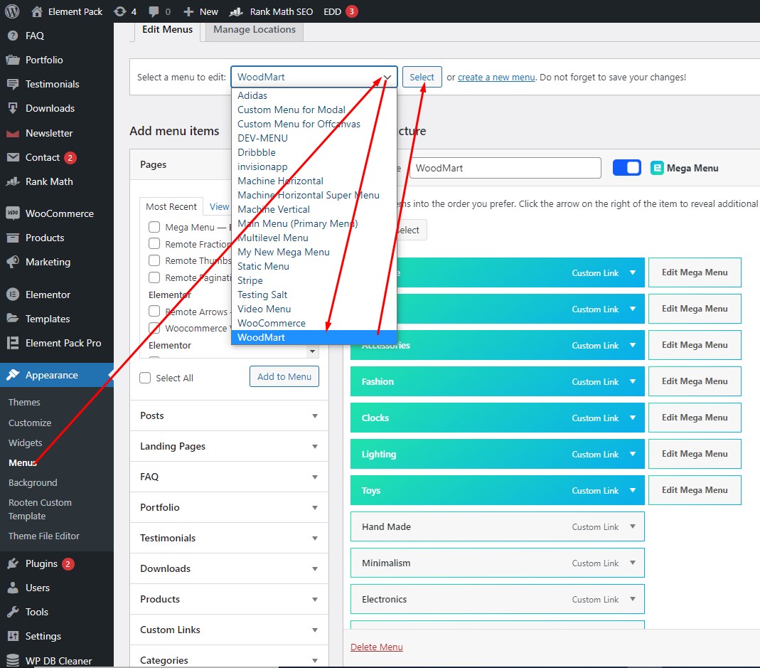 How to build a mega menu with Elementor BdThemes
