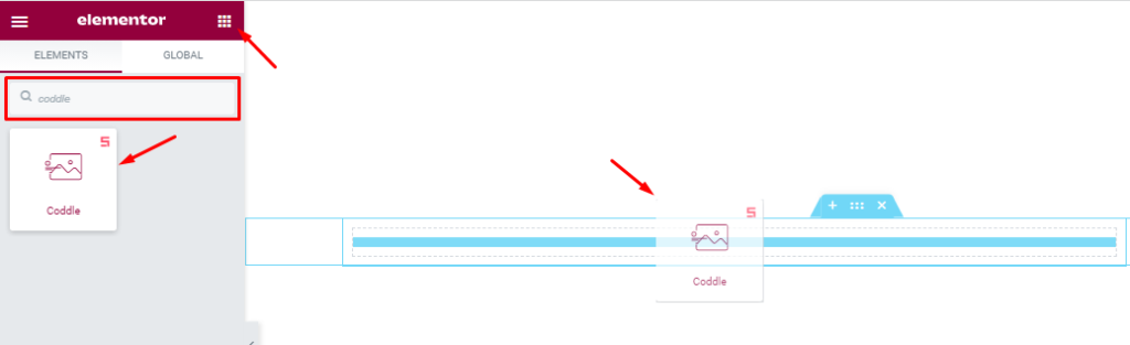 inserting coddle slider widget