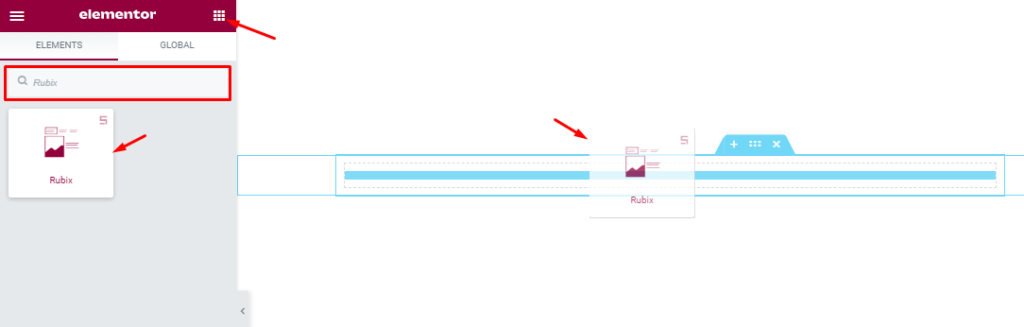 Inserting The Rubix Slider widget