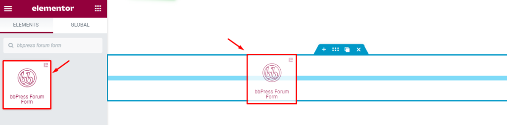 inserting bbpress forum form widget