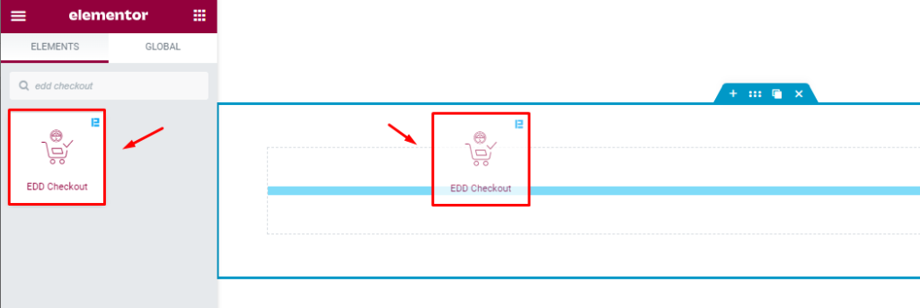 inserting EDD checkout widget