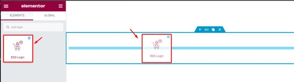 inserting edd login widget