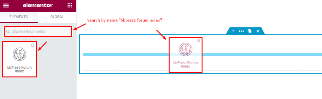 inserting bbpress forum index widget