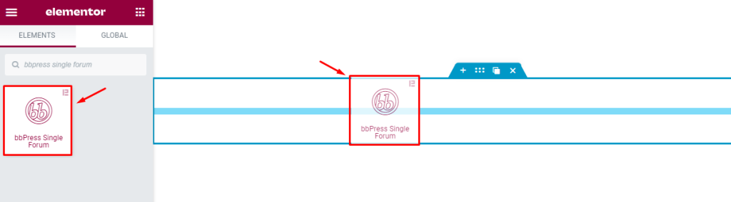 inserting bbpress single forum widget