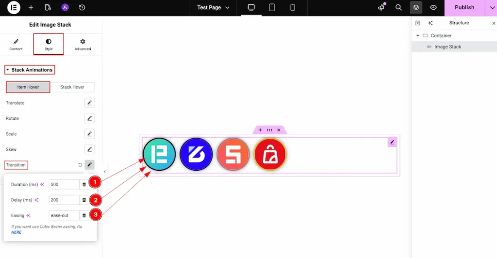 stack animation 5 Transition - BdThemes