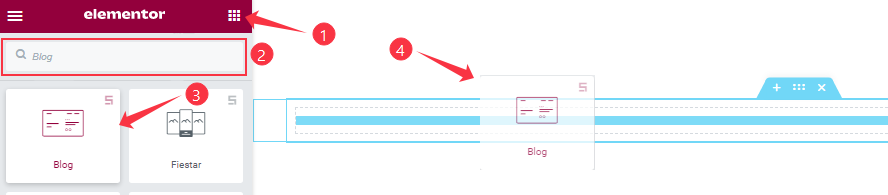 Inserting The Blog Coral Skin Slider widget