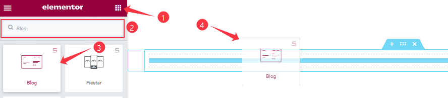 Inserting The Blog Base Slider widget