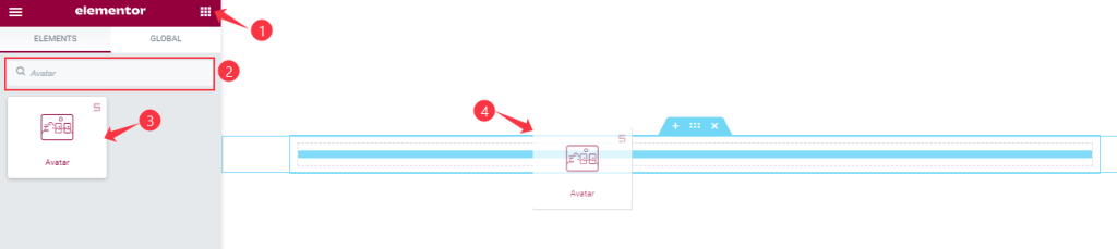 Inserting the Avatar Slider widget