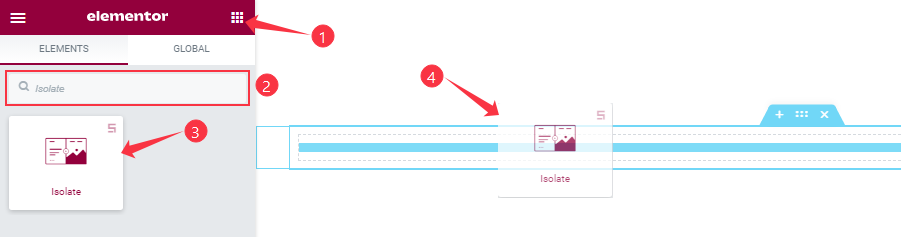 Inserting The Isolate slice Slider widget