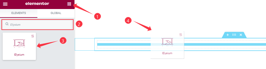 Inserting The Elysium Slider widget