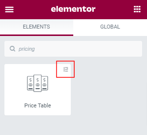 Element pack sign in widget on the side control panel