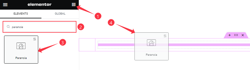 Inserting The Paranoia Slider widget