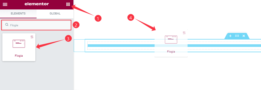 inserting flogia slider widget