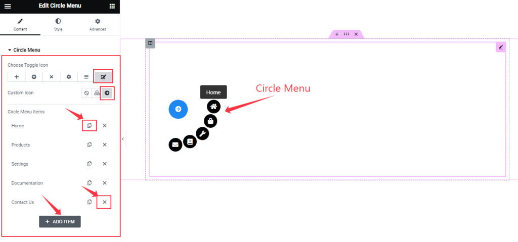 Circle Menu - BdThemes