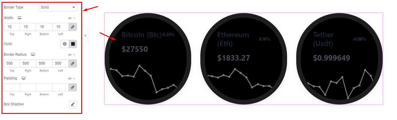 How to use Crypto Currency Chart widget
