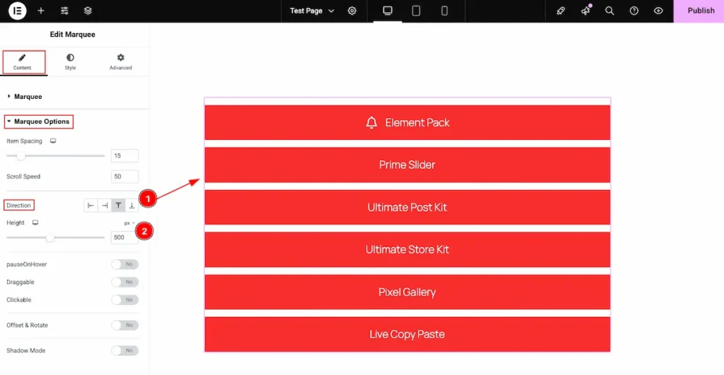 Options 3 direction top - BdThemes