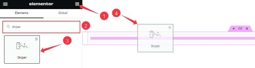 Inserting The Sniper Slider widget