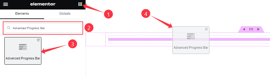 Inserting The Advanced Progress Bar Widget