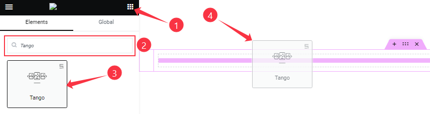 Inserting the Tango Slider widget