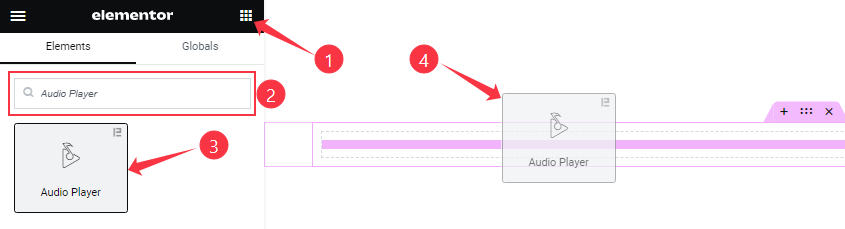 Inserting The Audio Player Widget