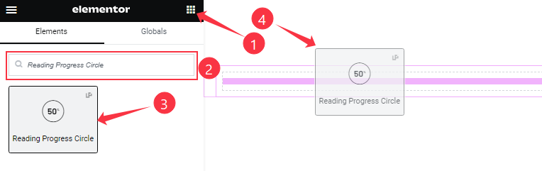 Inserting The Reading Progress Circle Widget