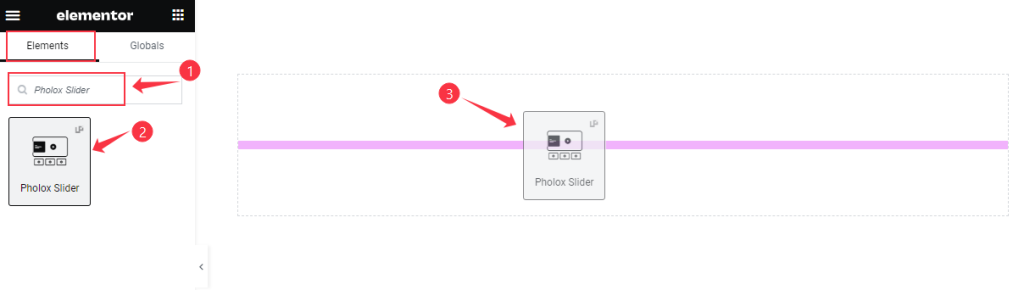 Inserting pholox slider widget - BdThemes