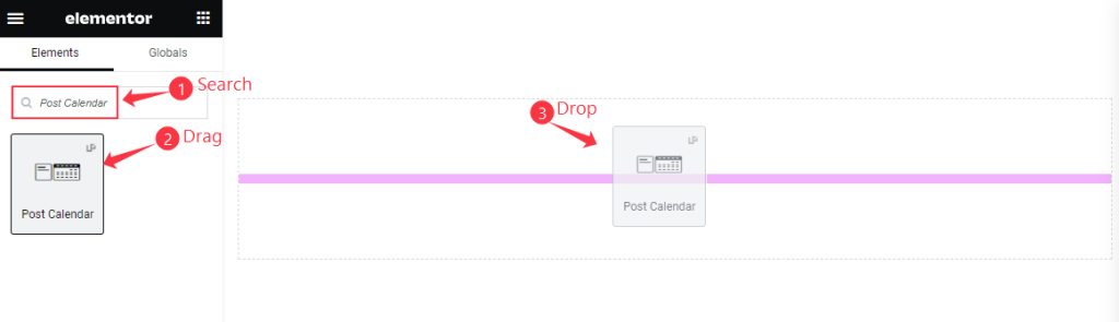 inserting post calendar widget