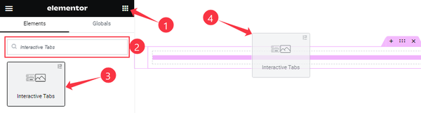 Inserting The Interactive Tabs Widget
