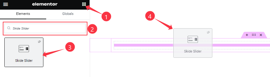 Inserting The Skide Slider Widget