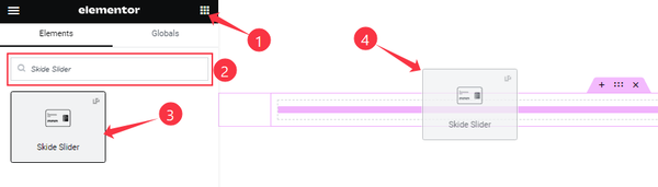 Inserting The Skide Slider Widget