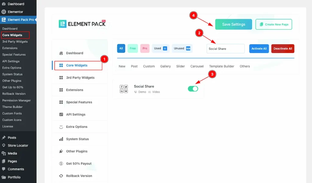 Activate Social Share - BdThemes