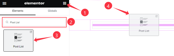 Inserting The Post List Widget