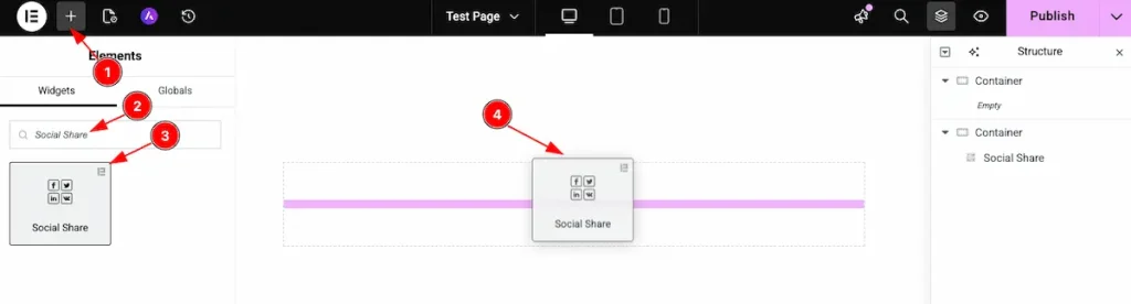 Insert Social Share widget - BdThemes