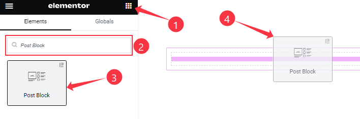 Inserting The Post Block Widget