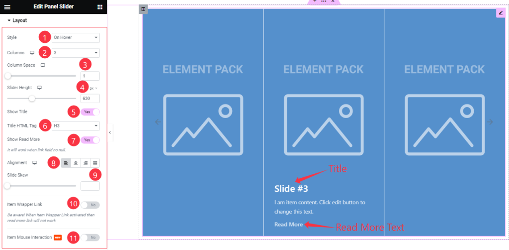 Layout Section Customization