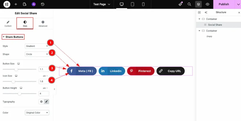 Style Button share 1 - BdThemes
