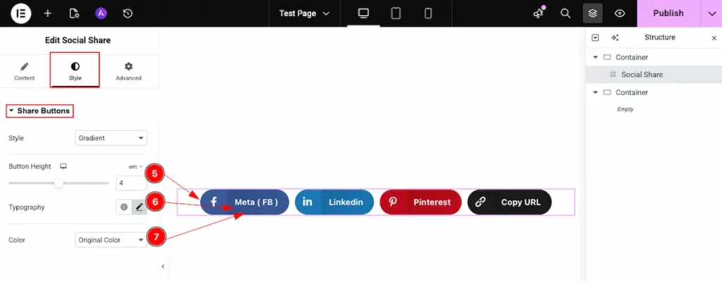 Style Button share 2 - BdThemes