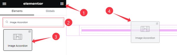 Inserting The Image Accordion Widget