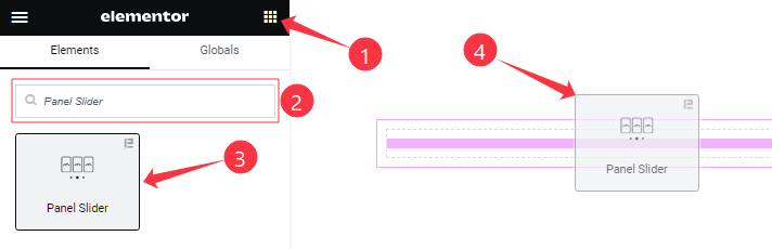 Inserting The Panel Slider Widget