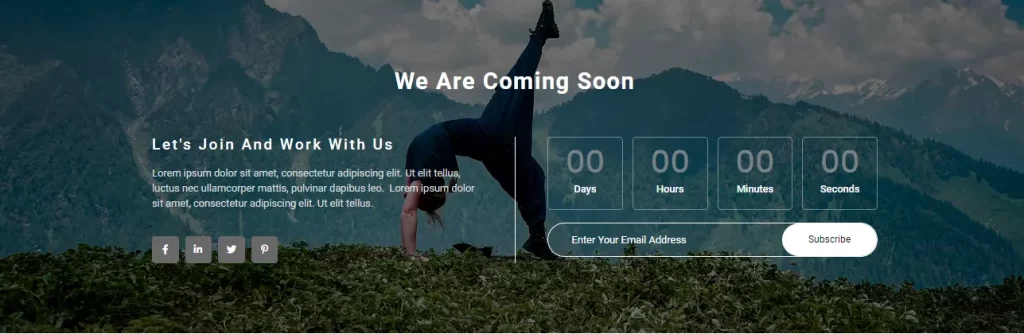 Coming soon landing page - BdThemes