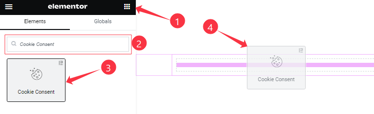 Inserting the Cookie Consent widget